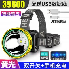 led头灯强光可充电超亮防水军家用远射头戴式手电筒小夜钓鱼矿灯