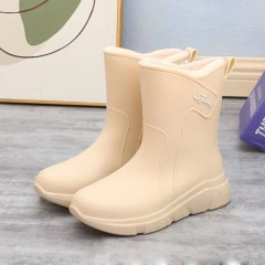 雨鞋女时尚款四季外穿韩版中筒防水防滑厚底水靴保暖水鞋厨房同款