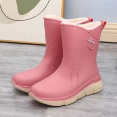 雨鞋女时尚款四季外穿韩版中筒防水防滑厚底水靴保暖水鞋厨房同款
