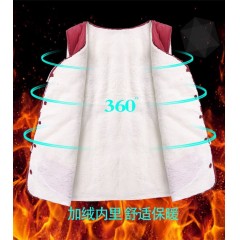妈妈装秋冬季羽绒棉加绒马甲女中老年女装时尚坎肩妈妈保暖背心冬