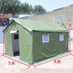 户外施工工程工地防疫应急救灾加棉加厚帆布住人防雨棉帐篷